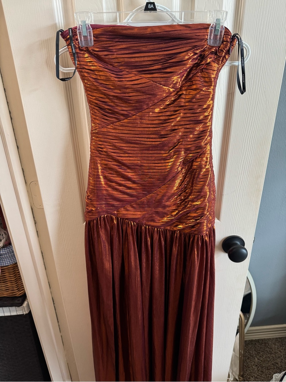 Retrofete Metallic Copper Strapless Maxi Dress - Picture 2 of 2